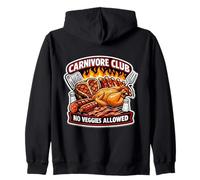 Carnivore Club No Veggies Allowed Funny Meat Eater Fan Joke Zip Hoodie