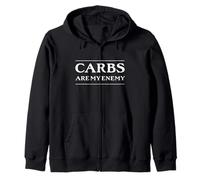 Carnivore Diet Carbs Are My Enemy Keto and Carnivore Zip Hoodie