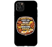 Carnivore Feed Me Beef Butter Bacon Eggs Meat Eater Diet Fan Case for iPhone 11 Pro Max
