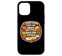 Carnivore Feed Me Beef Butter Bacon Eggs Meat Eater Diet Fan Case for iPhone 12/12 Pro