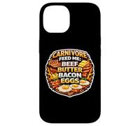 Carnivore Feed Me Beef Butter Bacon Eggs Meat Eater Diet Fan Case for iPhone 14