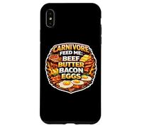 Carnivore Feed Me Beef Butter Bacon Eggs Meat Eater Diet Fan Case for iPhone XS Max