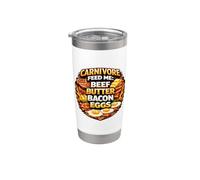 Carnivore Feed Me Beef Butter Bacon Eggs Meat Eater Diet Fan Stainless Steel Insulated Tumbler