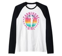 Carnivore Girl Meat Eater Steak Lover Cute FIT Cowgirl Woman Raglan Baseball Tee