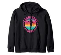 CARNIVORE GIRL MEAT EATER STEAK LOVER CUTE FIT COWGIRL WOMAN Zip Hoodie