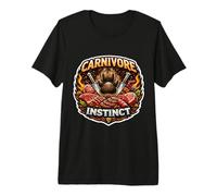 Carnivore Instict Paw Print Meat Eater Diet Fan Nutrition Premium T-Shirt