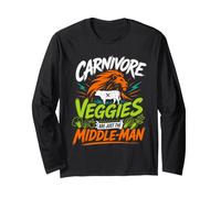 Carnivore Veggies JUST THE Middle-MAN Funny Meat Lover Long Sleeve T-Shirt