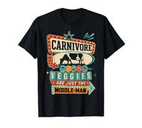 Carnivore Veggies JUST THE Middle-MAN Funny Meat Lover T-Shirt
