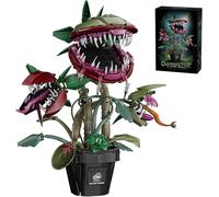 Carnivorous Flower Potted Plant Building Block Set, 1118 PCS Horror Flowers Model Kit, Flexible Cannibal Flower with Pot Building Kit, Creative Botanical Decoration Gift for Adults (KQ401)