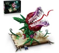 Carnivorous Flower Potted Plant Building Block Set, 1208 PCS Horror Flowers Model Kit, Flexible Cannibal Flower with Pot Building Kit, Creative Botanical Decoration Gift for Adults