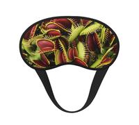 Carnivorous Plant Print Adults Kids Eye Mask Soft Comfortable for Sleeping Travel Nap Light Blocking