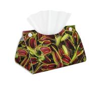 Carnivorous Plant Print Oblong Tissue Box Holder Cover For Home Bathroom And Kitchen Living Room Office
