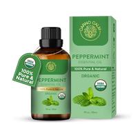 Carno Calm Organic Peppermint Essential Oil - 30ml | Perfect for Repelling Spider Rats Mice Bugs Ants | Peppermint Oil for Hair Headaches Relief Energy Boost Skin Candle Making | 1 fl oz