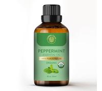 Carno Calm Organic Peppermint Essential Oil | Perfect for Repelling Spider Rats Mice Bugs Ants | Peppermint Oil for Hair Headaches Relief Energy Boost Skin Candle Making | 1 fl oz