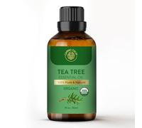 Carno Calm Organic Tea Tree Essential Oil 30ml - 100% Pure, Natural, Vegan & Undiluted Tea Tree Oil for Skin, Hair & Nails | Therapeutic Grade for Aromatherapy, Diffuser & Scalp Care - 1 fl oz