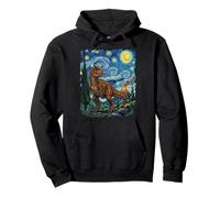 Carnotaurus Starry Night Pullover Hoodie