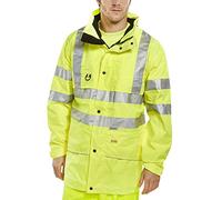 Beeswift Carnoustie High Visibility Jacket with Detachable Hood Saturn Yellow Ex