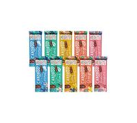 Caroboo Mixed Pack Carob Chocolate Bars - 10x Vegan Chocolate Bars Selection Pack, Made with Carob, Dairy Free, Gluten Free, Vegan Choc, Assortment of Orange, Mint, Coconut, Raspberry & Salted Caramel