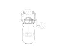 CAROD Classical Butter Churner, 1.5L Glass Jar with Hand Injury Prevention Device & Sifting Lid, 50oz Hand Crank Jar Maker Creates Fresh Homemade Butter within 15 Min, Ideal DIY Kitchen Gift