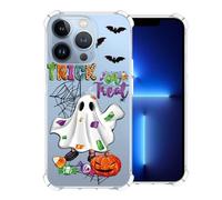 CAROKI Clear Phone Case for iPhone 13 Pro,Halloween Pattern Case Cover Soft TPU Protective Slim Shockproof Cover Boys Girls Phone Case for iPhone 13 Pro-Cute Halloween Ghost