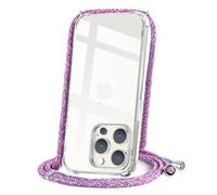 CAROKI Crossbody Case for iPhone 13 Pro,Necklace Mobile Phone Cover with Cord Strap,Clear Transparent TPU Soft iPhone 13 Pro Cover Holder with Neck Cord Lanyard Strap-Unicorn