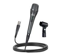CAROL AC-910S XLR Wired Vocal Microphone - Dynamic Cardioid Mic with AHNC Dual-Engine Noise Cancelling Tech for Singing, Karaoke, Stage & Studio, Includes Mic Clip, 4.5m XLR Cable & On/Off Switch