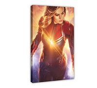 Carol Danvers Captain Brie Larson Movie Universe 12 Canvas Poster Wall Art Decor Print Picture Paintings for Living Room Bedroom Decoration Frame:20×30inch(50×75cm)