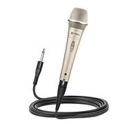 CAROL E dur-916S Golden XLR Wired Vocal Microphone for Singing - Dynamic Supercardioid Mic with Dual Shock Mount System for Karaoke, Stage & Public Speaking, Includes Mic, 4.5m XLR Cable & Switch