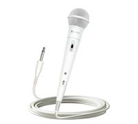 CAROL MUD-525 Pearl White XLR Dynamic Wired Microphone with Patented Cardioid Capsule, On/Off Switch & 4.5m XLR Cable for Karaoke & Vocals