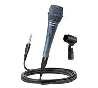 CAROL Sigma-plus3 XLR Wired Vocal Microphone - Dynamic Supercardioid Mic with Dual Shock Mount Tech for Karaoke, Singing with Enhanced Low-Frequency Response, Includes Mic Clip, 4.5m XLR Cable &Switch