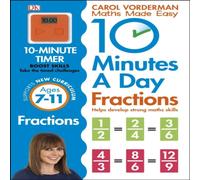 Carol Vorderman 10 Minutes A Day Fractions, Ages 7-11 (Key Stage 2) Paperback Book Carol Vorderman Multicolor