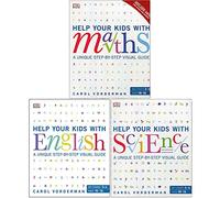 Carol Vorderman 3 Books Collection Set (Help Your Kids with Maths, Help Your Kids with English, Help Your Kids with Science)