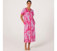 Carole Hochman Crocheted Dotted Trim Maxi AZURE PAINTED PAISLEY 3XL