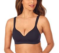 CAROLE HOCHMAN Seamless Comfort Bra Wire Free Molded Cups Comfort Straps (2 Pack), Black/Moonlight, S