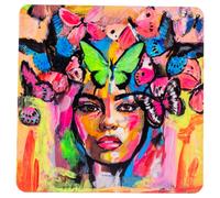 Carolina Gynning - Coming Back to Life Coaster 9x9 cm, Multi - Pink