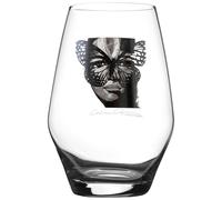Carolina Gynning - Golden Butterfly B&W Drinking Glass - Black