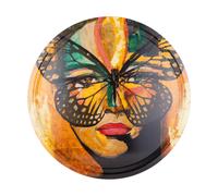 Carolina Gynning Golden Butterfly tray Ø46 cm Orange-black