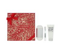 Carolina Herrera 212 Nyc 3 Piece Gift Set: Eau de Toilette 100ml - Eau de Toilette 10ml - Body Lotion 100ml
