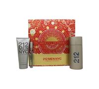 Carolina Herrera 212 NYC Men Gift Set 100ml Eau De Toilette + 100ml Aftershave Gel