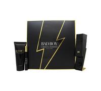 Carolina Herrera Bad Boy Gift Set 100ml Eau De Toilette + 100ml Shower Gel + 10ml Eau De Toilette