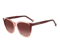 Carolina Herrera CH 0061/S C19/3X Woman Sunglasses Plastic Nude/Burgundy Red Round Shaded