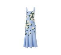 Carolina Herrera floral jacquard-knit midi dress - Blue XS-S-M-L-XL
