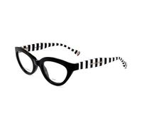 Carolina Herrera Her 0090 80S/21 BLACK WHITE Eyewear Women's Acetate, Standard, 50