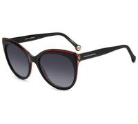 Carolina Herrera Unisex Sunglasses Her 0175/S 3h2 57/19/145 Women's Sunglasses, 3H2/9O Black Pink, 57, 3h2/9o Black Pink, 57