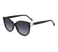 Carolina Herrera HER 0237/S 80S/9O Woman Sunglasses Acetate Black Grey Cat Eye Shaded