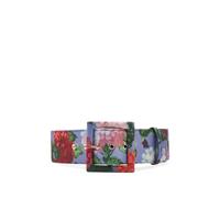 Carolina Herrera Icon hydrangea-print belt - Blue XS-S-M-L-XL