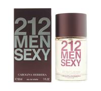 Carolina Herrera Mens 212 Men Sexy Eau de Toilette 30ml Spray For Him - Green - One Size