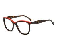 Carolina Herrera Woman HER 0146 O63 Optical frames Acetate Havana/Red Squared