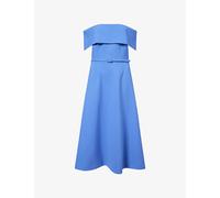 Carolina Herrera Womens Carolina Herrera Bardot Off-Shoulder Wool-Blend Midi Dress Bluebell 8