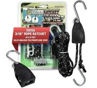 Carolina North 10050 3/16" Rope Ratchet with 8' Solid Braided Polypropylene Rope, 110-lb. Capacity